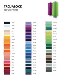 Trojalock overlock tråd, 2500m. 4 stk. - 56 farver